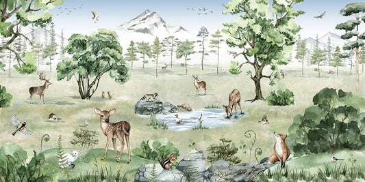 Forest Deer Wildlife Wall Mural