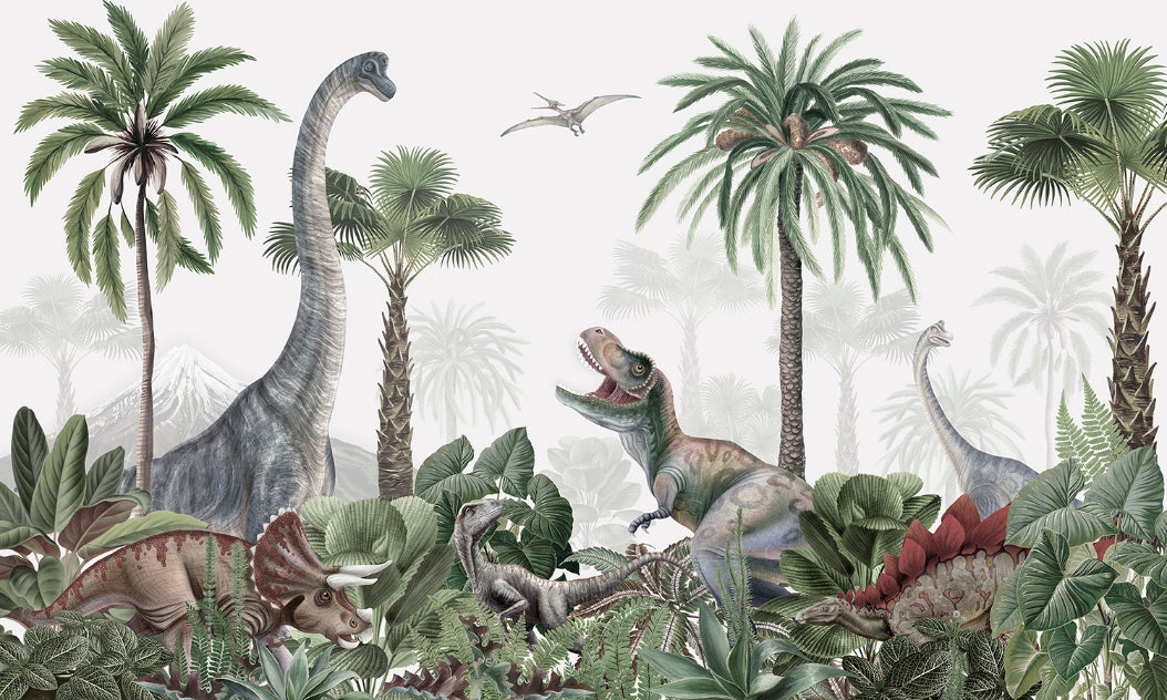 Tropical Dino Landscape Wall Mural
