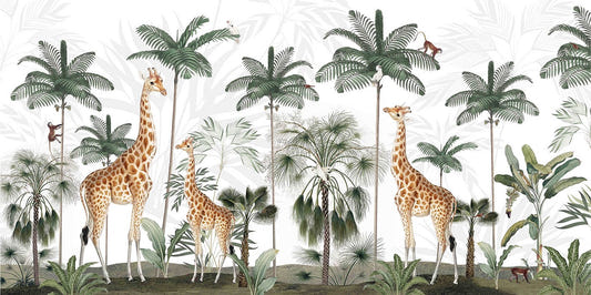 Gracious Giraffes wallpaper for walls