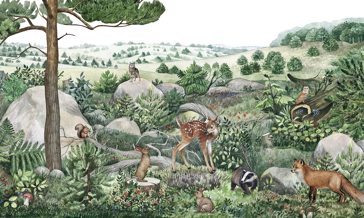Happy Hills Wallpaper Wall Murals in your room