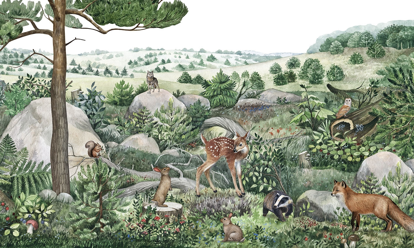 Happy Hills Wallpaper Wall Murals