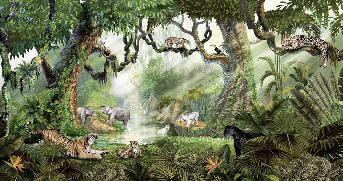 Jungle Cats Wallpaper Murals
