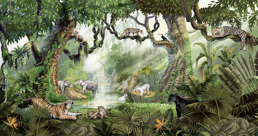 Jungle Cats Wallpaper Murals