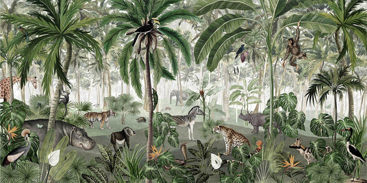 Jungle wallpaper murals for kids