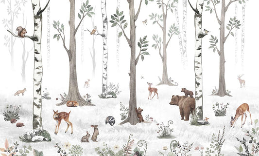 White Forest Wallpaper for Walls