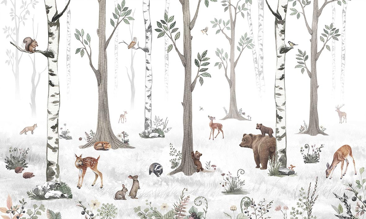White Forest Wallpaper for Walls