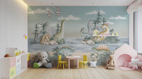 Kids Dinosaur Hills Wall Mural - Wallanza