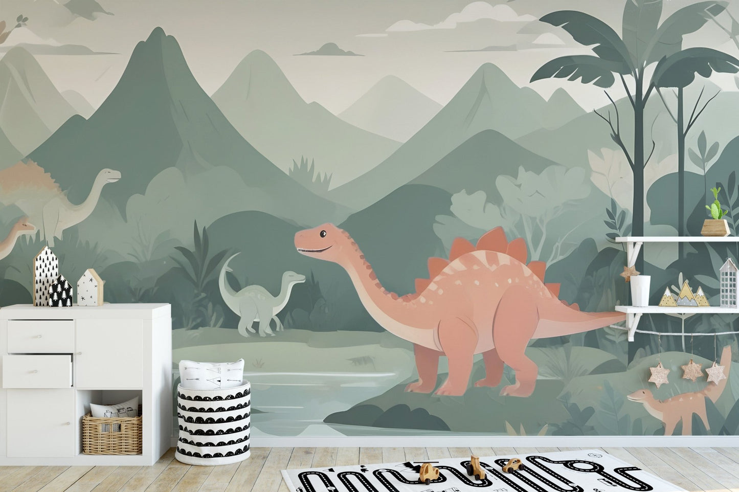 Kids Dinosaur World Wall Mural - Wallanza