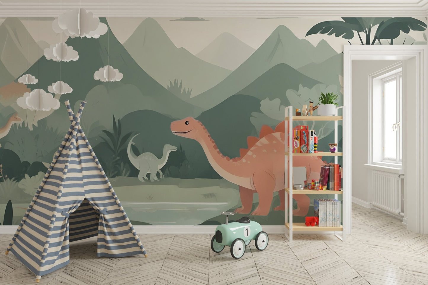 Kids Dinosaur World Wall Mural - Wallanza