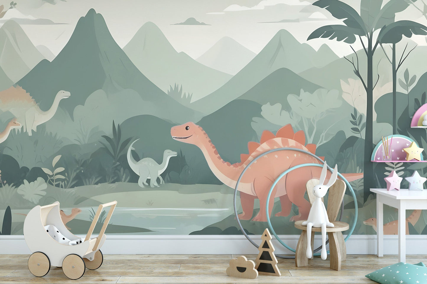 Kids Dinosaur World Wall Mural - Wallanza