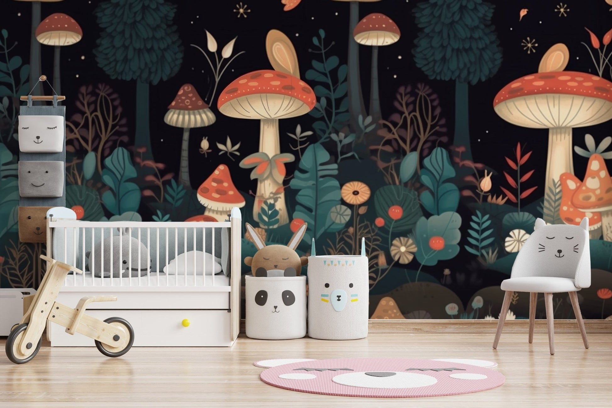 Kids Mushroom Wallpaper Mural - Wallanza