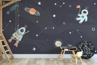 Rocket mural perfect for kids space lovers
