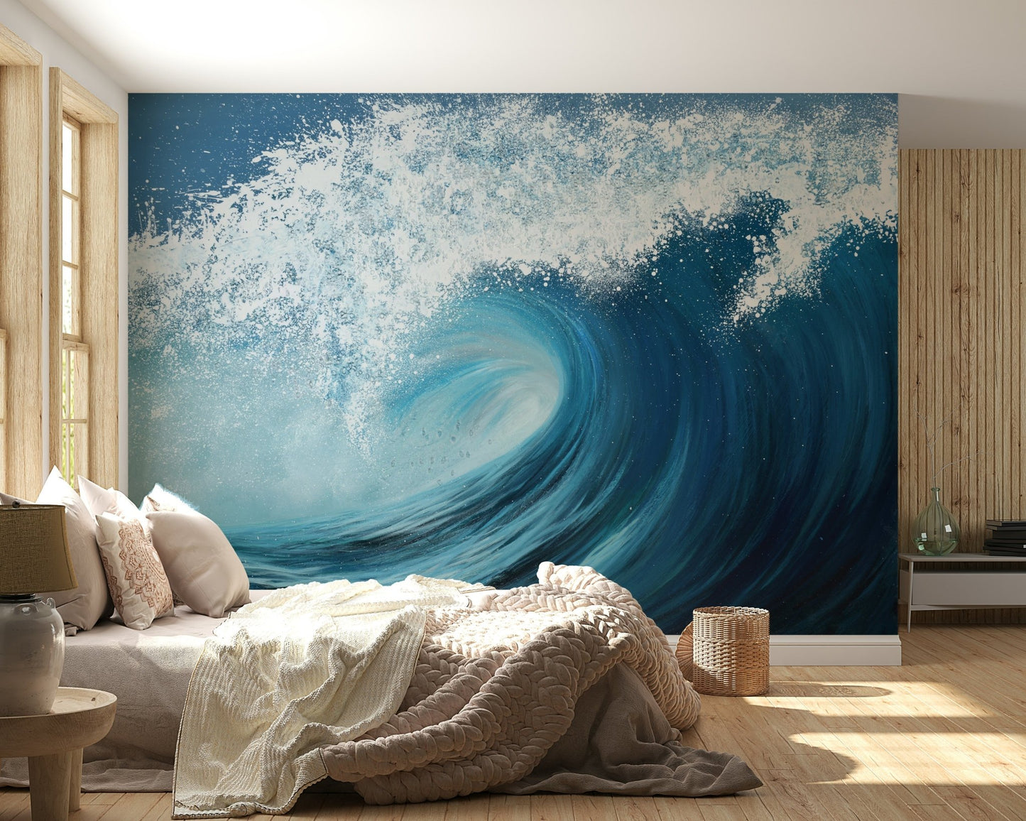 Large Ocean Wave Wall Mural - Wallanza