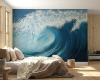 Large Ocean Wave Wall Mural - Wallanza