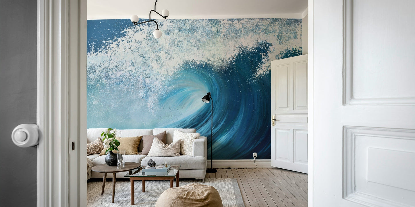 Large Ocean Wave Wall Mural - Wallanza