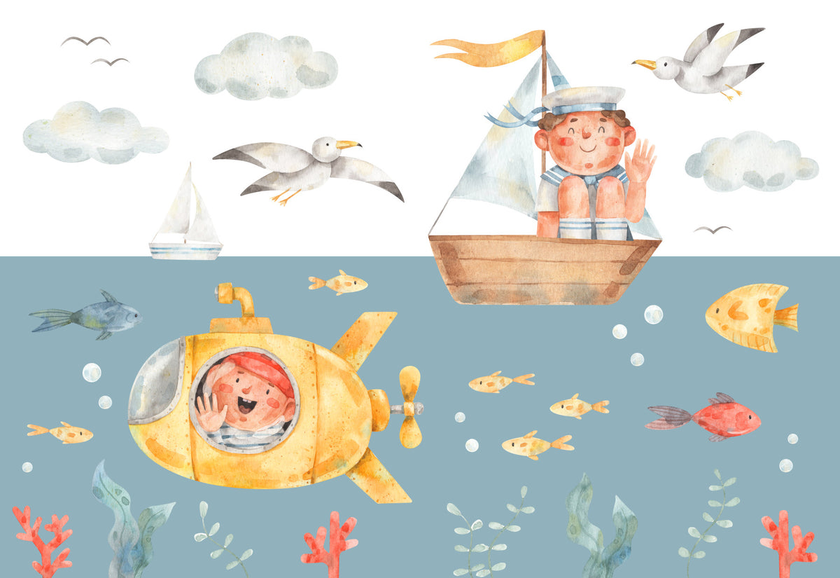 Undersea Adventure Wall Mural in your room — zoomed