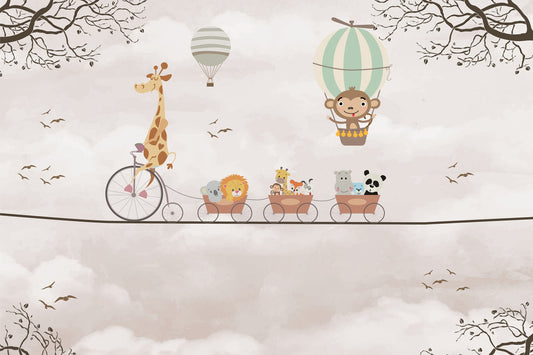 Biking on Sky Wall Mural