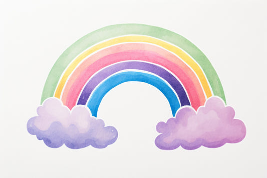 Watercolor Rainbow Wall Mural