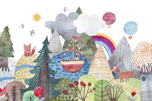 Foxes and Fairytales  Wall Mural