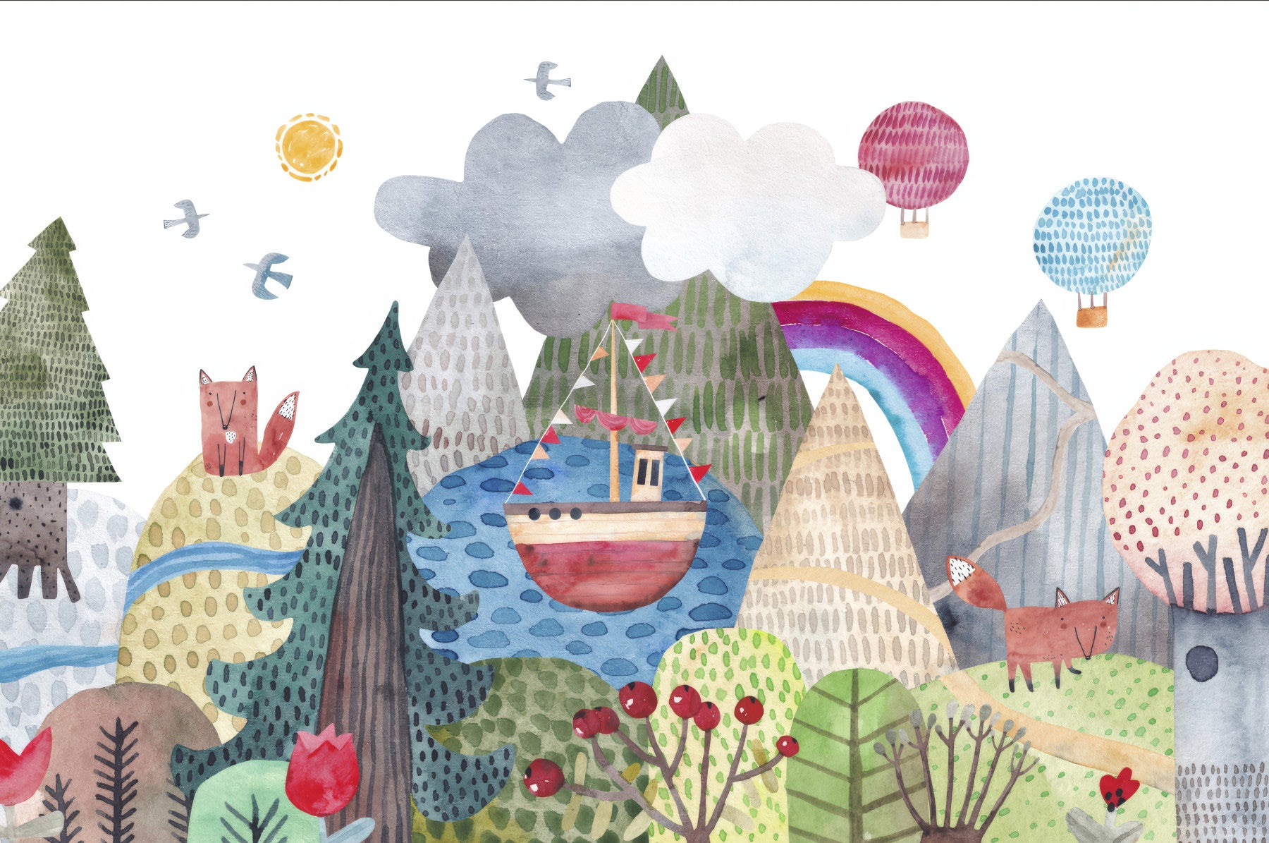 Storybook Scenery Child's Dream Wall Mural