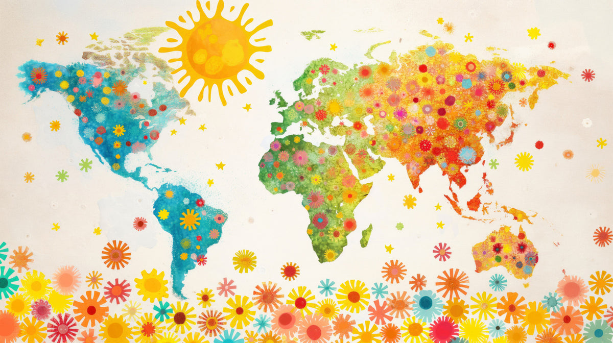 Floral World Radiance Wall Mural in your room