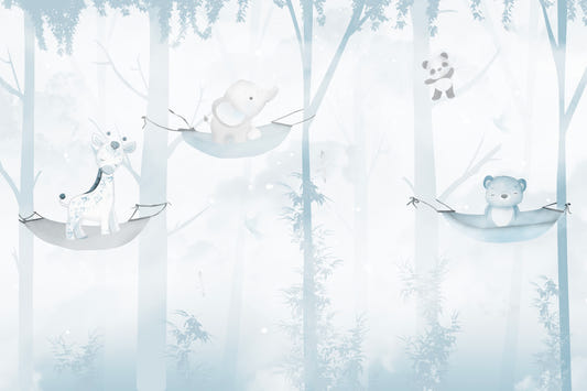 Hammock Time Blue Wall Mural