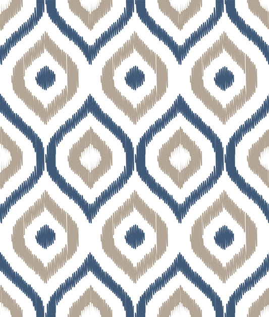 Indigo Stitchwork Wallpaper⁠