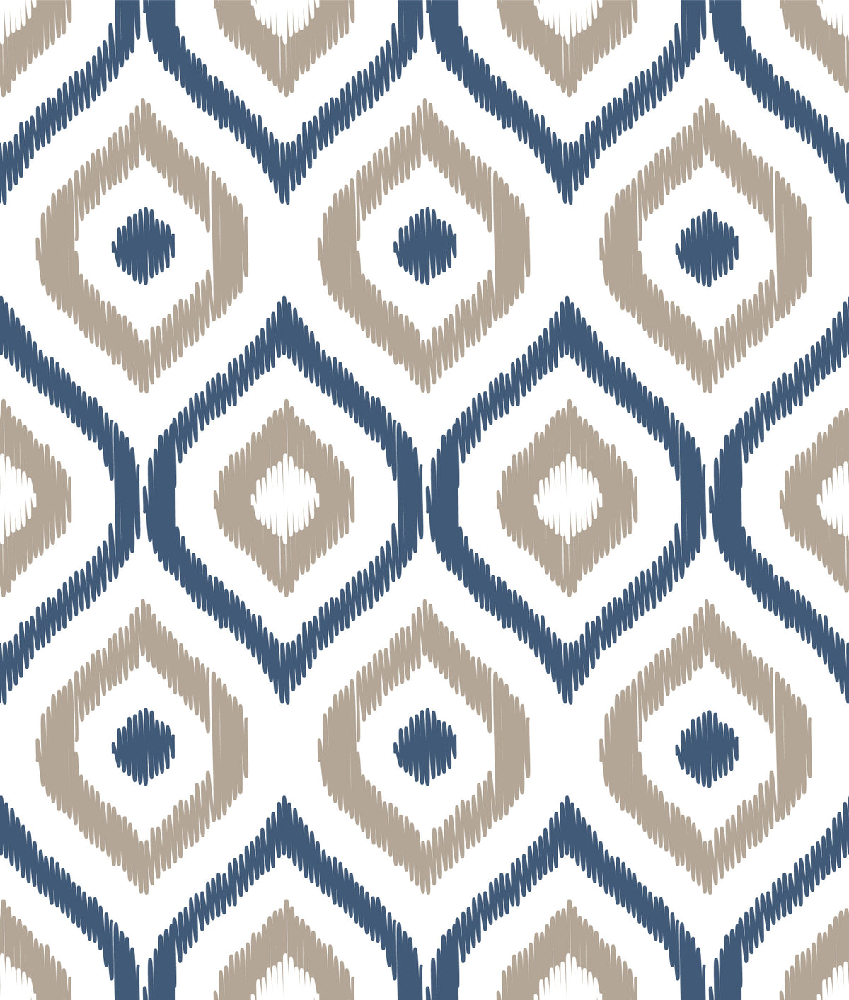 Indigo Stitchwork Wallpaper⁠ in your room — zoomed