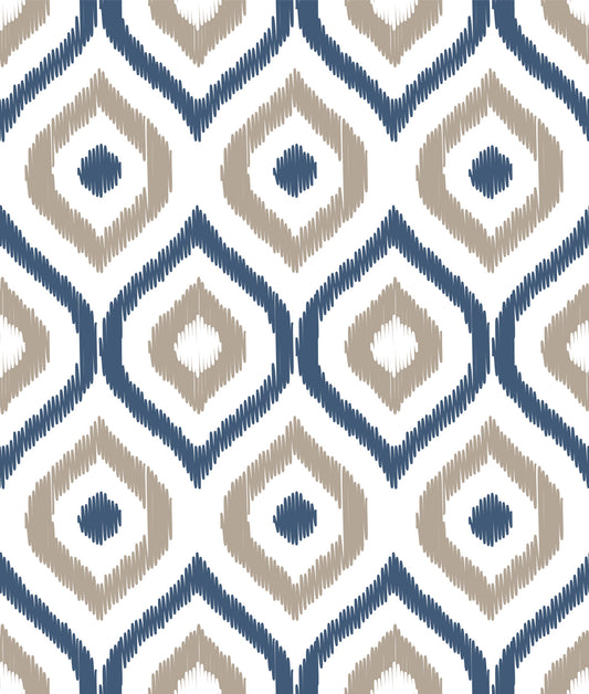 Indigo Stitchwork Wallpaper⁠