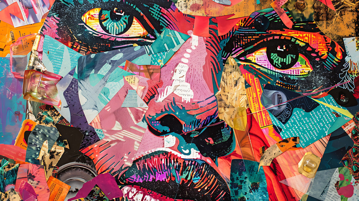 Fragmented Gaze Wall Mural in your room