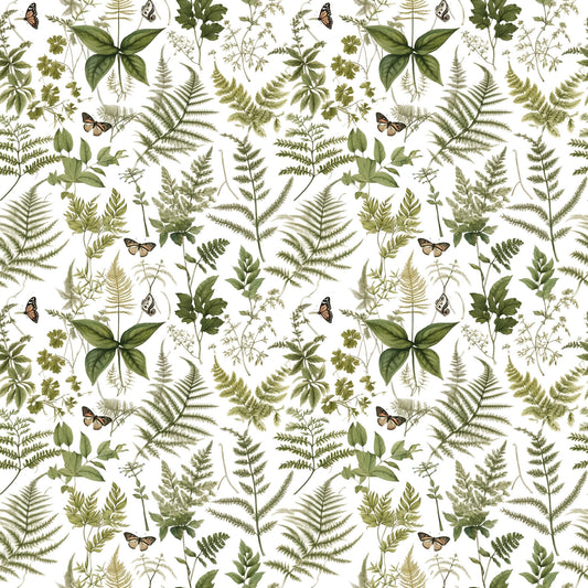 Fern & Butterfly Meadow Wallpaper⁠