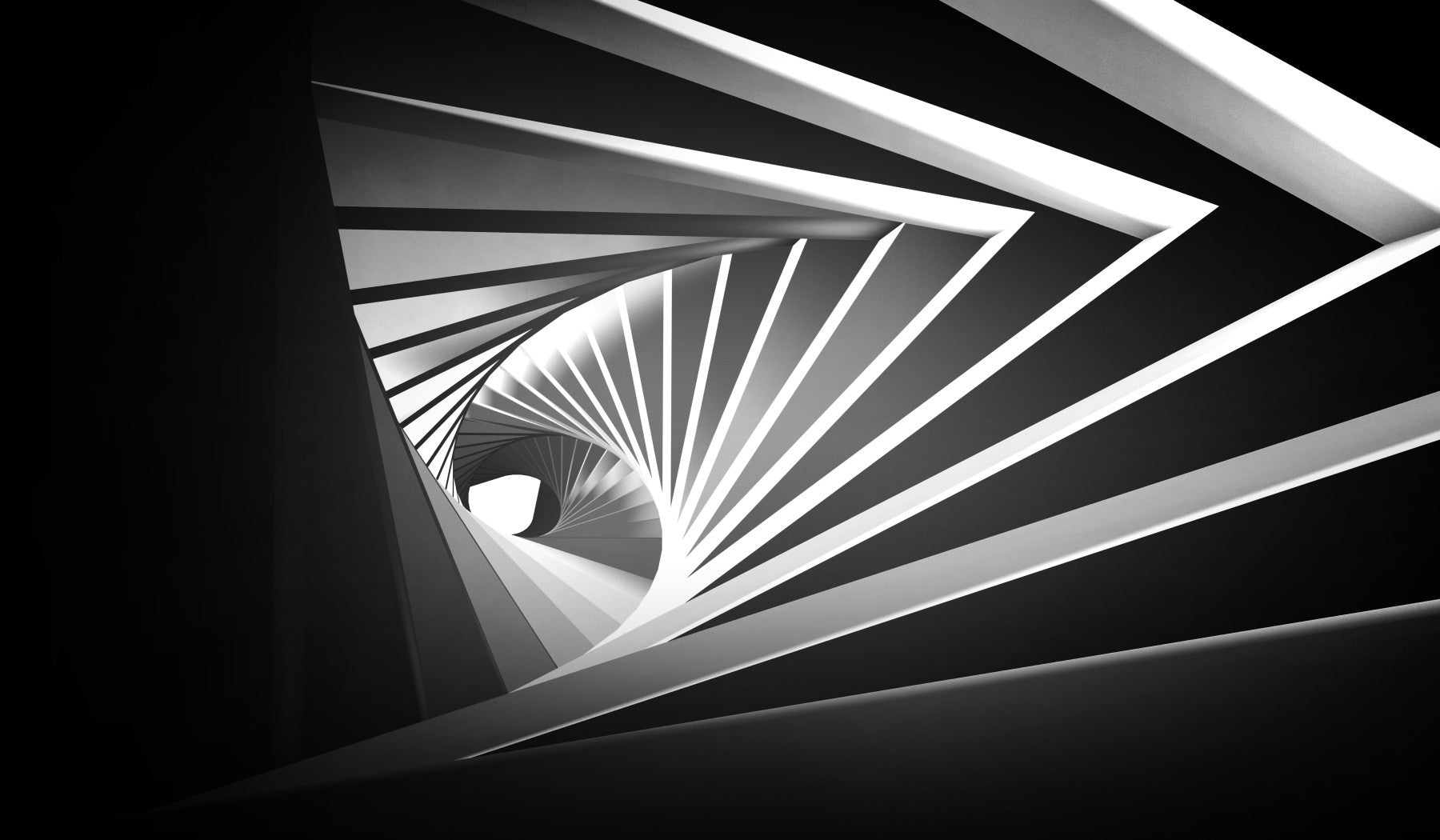 Monochrome Vortex Wall Mural