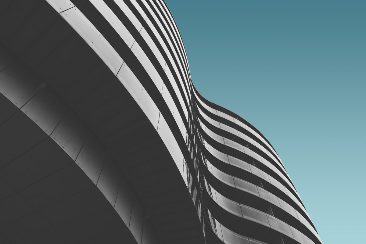 Aqua Zenith Urban Architecture Wall Mural in your room