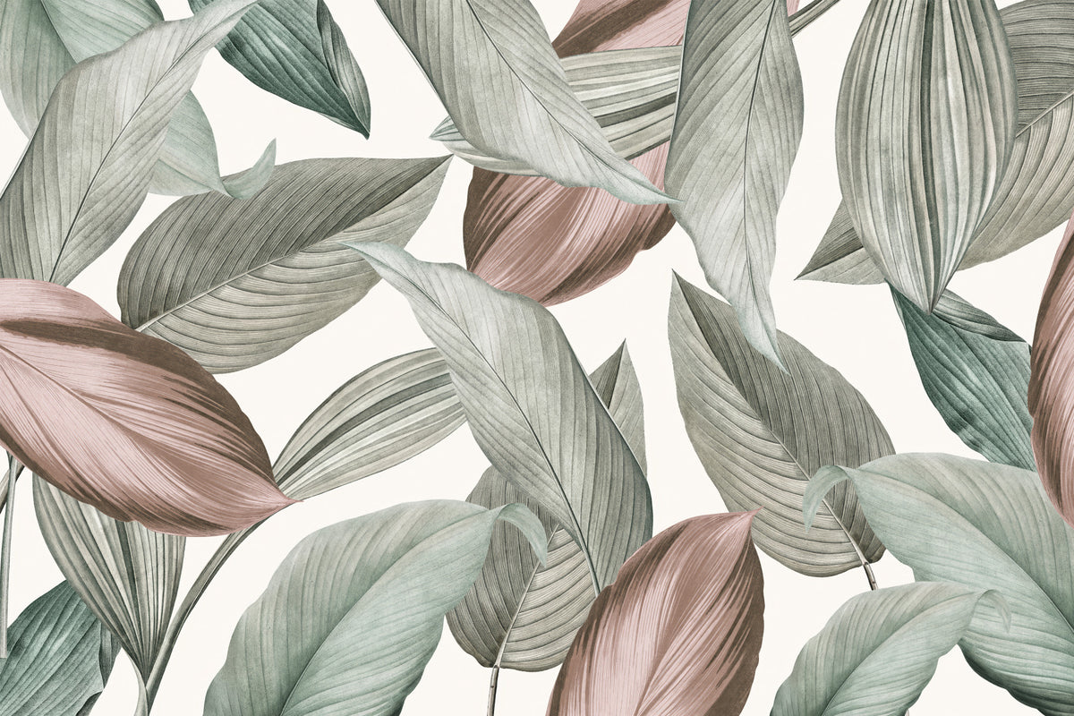 Foliage Wall Mural in your room — zoomed