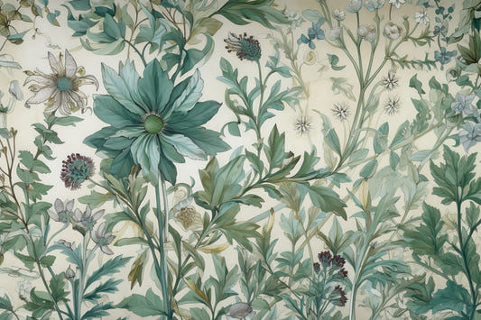Leafy Blooms Wall Mural