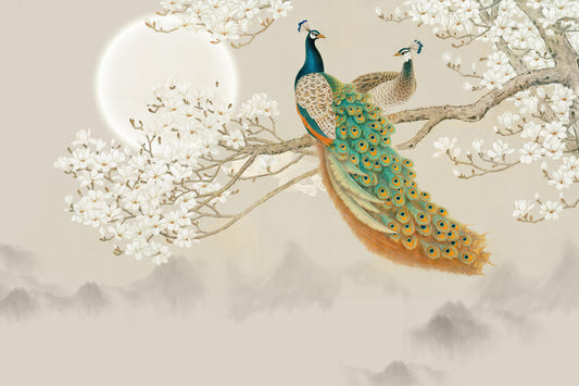 Royal Peacock Wall Mural