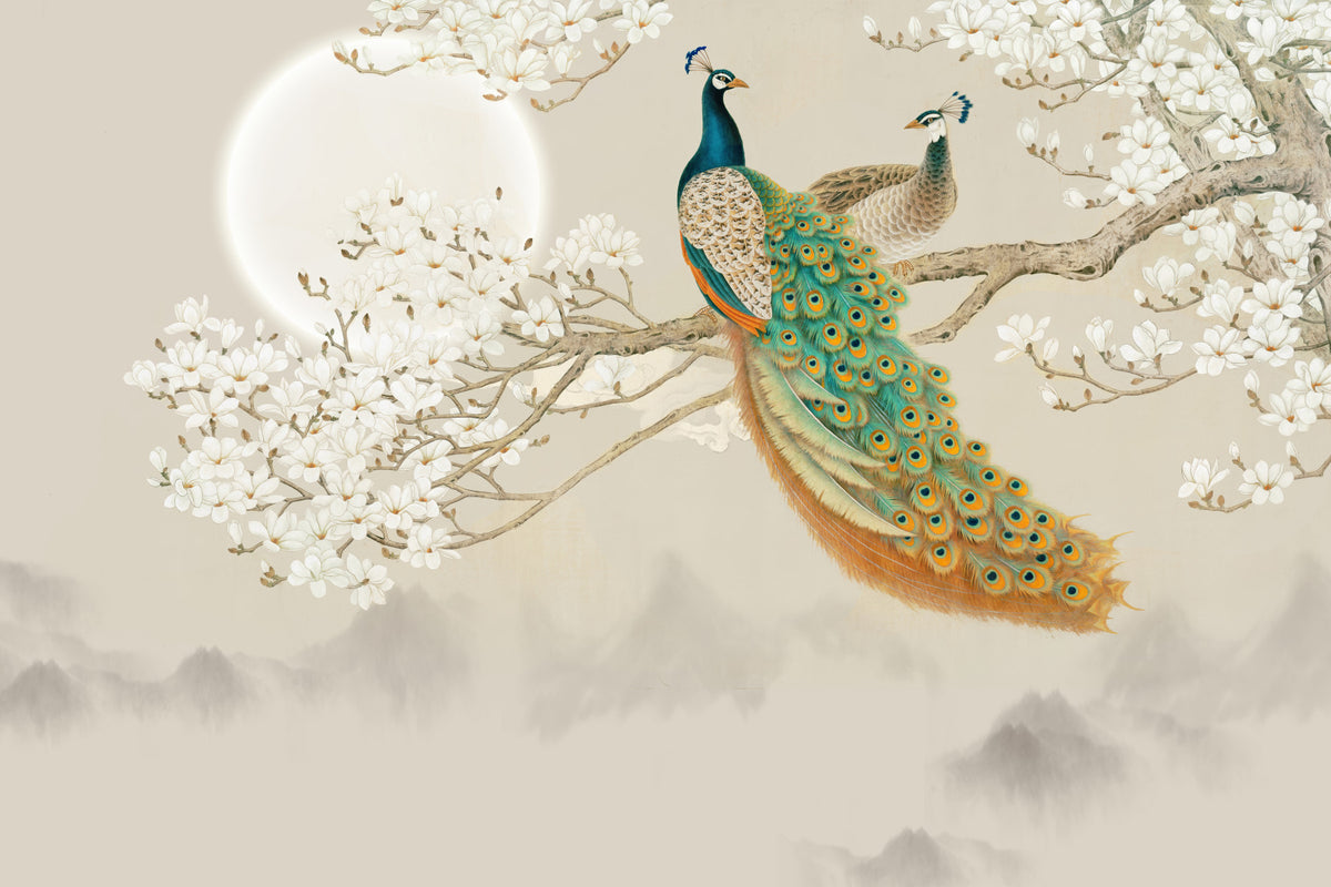 Royal Peacock Wall Mural