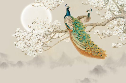 Royal Peacock Wall Mural