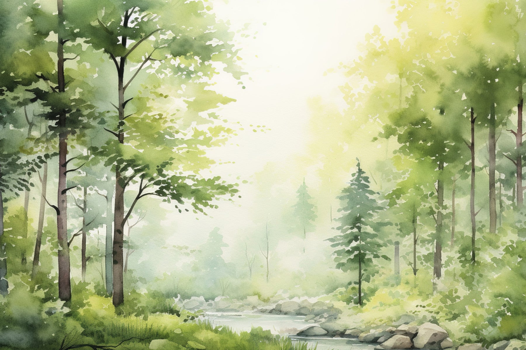 Rainforest Brook Wall Mural