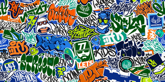 Urban Tag Team Graffiti Sticker Mania Wall Mural