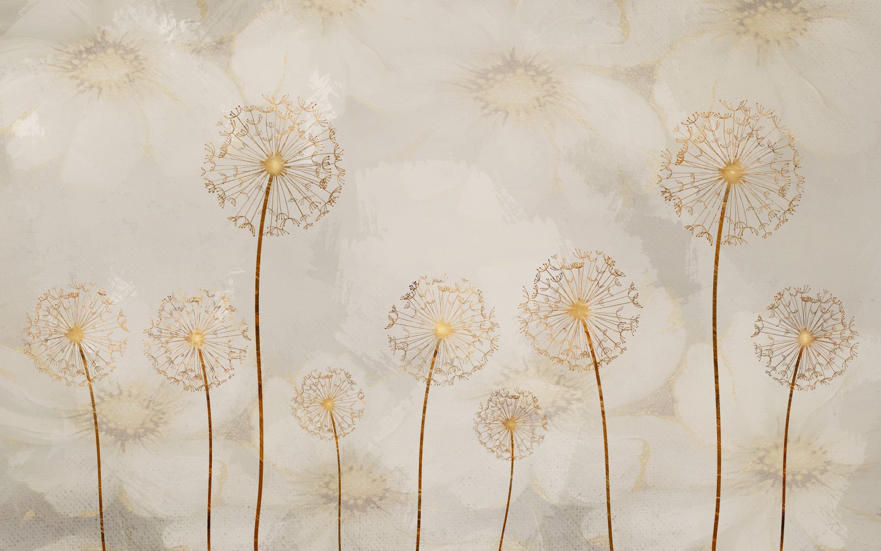 Ephemeral Gold Wall Mural