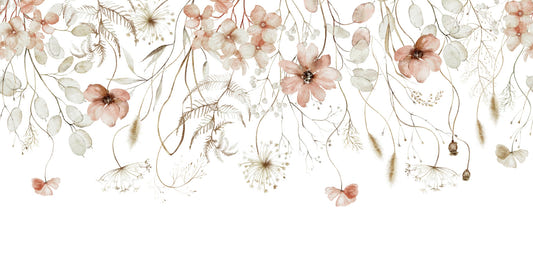Ethereal Bloom Cascade Wall Mural