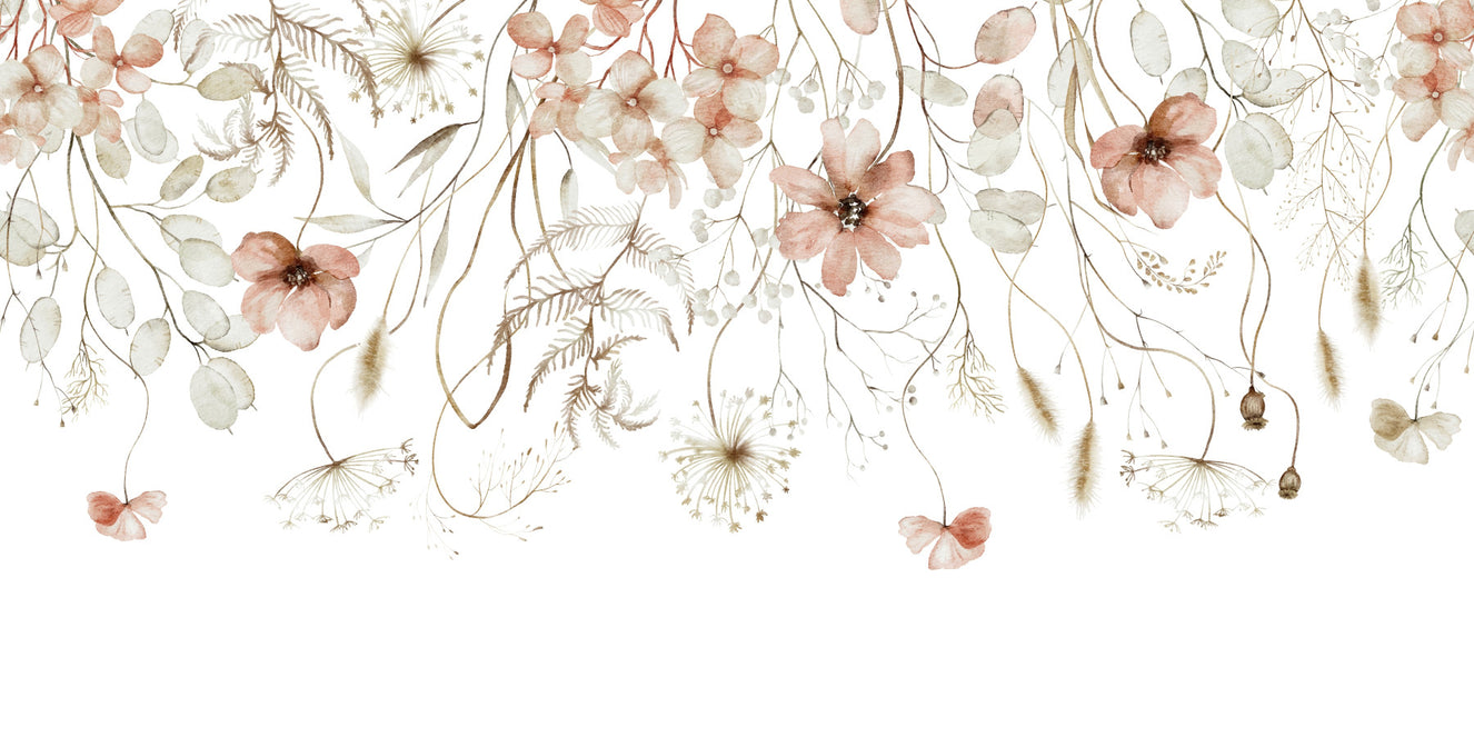 Ethereal Bloom Cascade Wall Mural