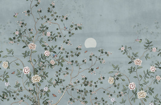 Lunar Bloom Symphony Wall Mural