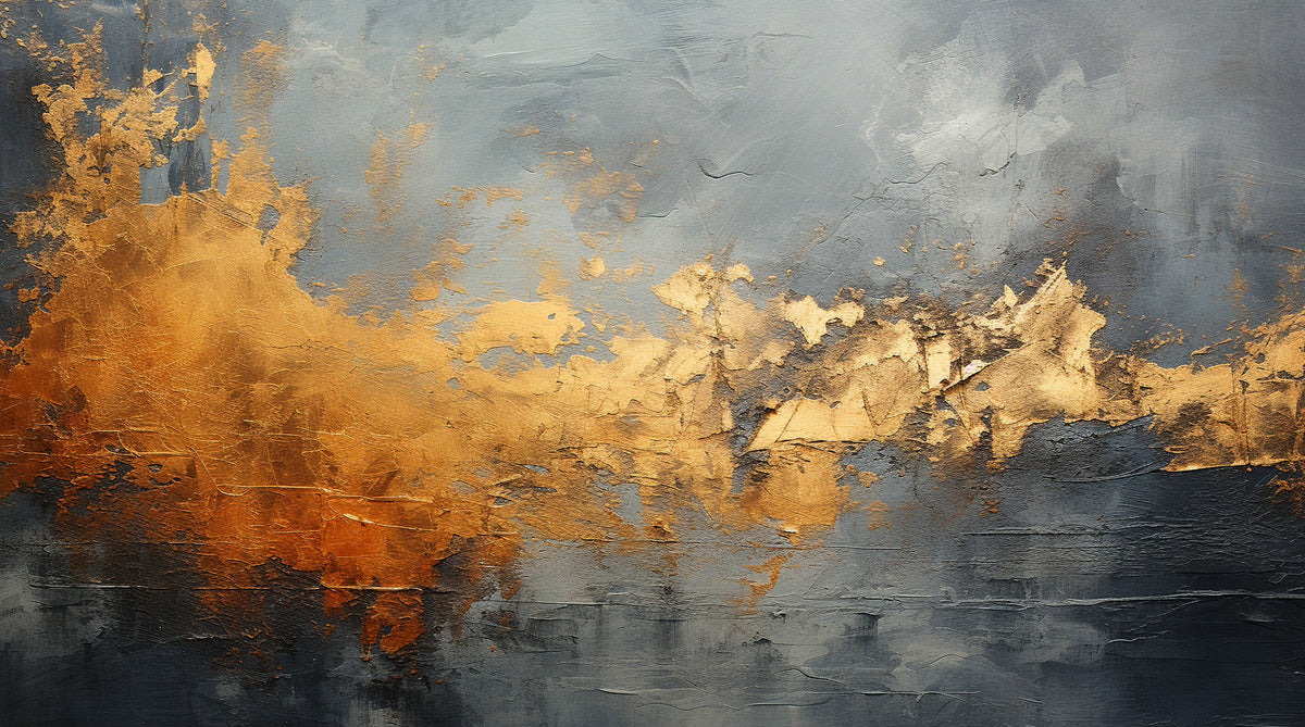 Gilded Horizon Wall Mural in your room — zoomed