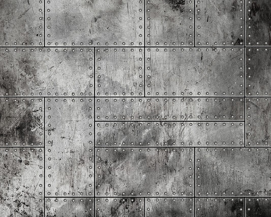 Industrial Rivet Plate Wall Mural
