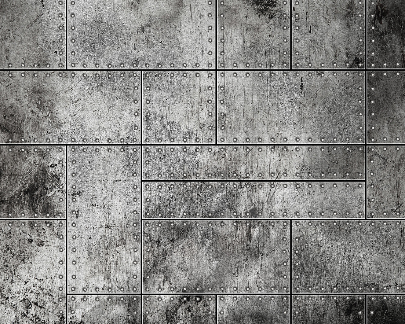 Industrial Rivet Plate Wall Mural