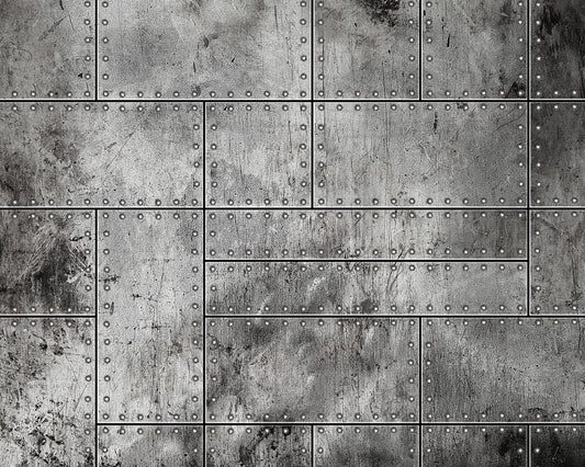 Industrial Rivet Plate Wall Mural