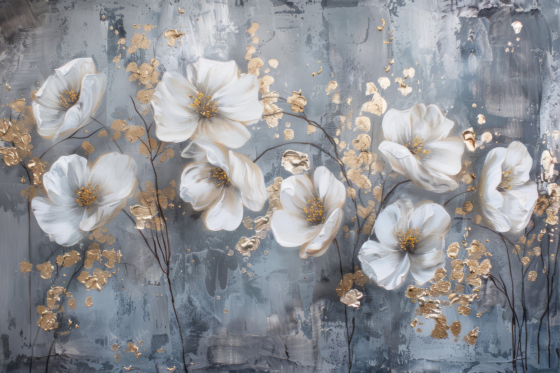 Ivory Petals Wall Mural