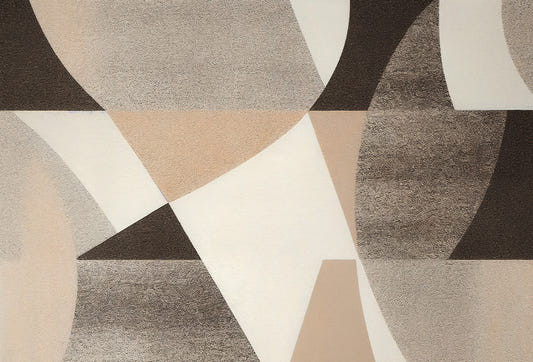 Geometric Harmony Earth Tones Wall Mural